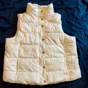 Old Navy White Puffer Vest